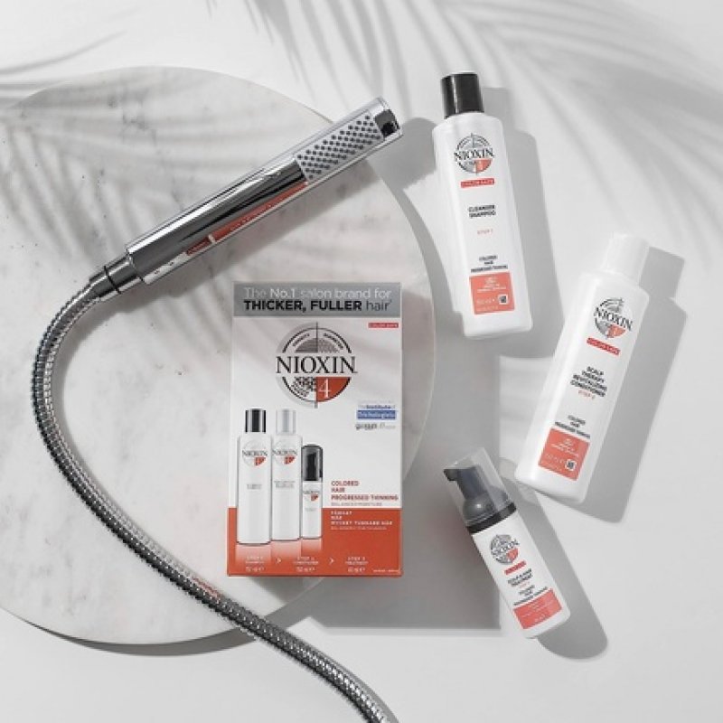 Nioxin 3-Part System 4 Colored Hair with Progressed Thinning Hair Treatment Scalp Therapy Hair Thickening Treatment