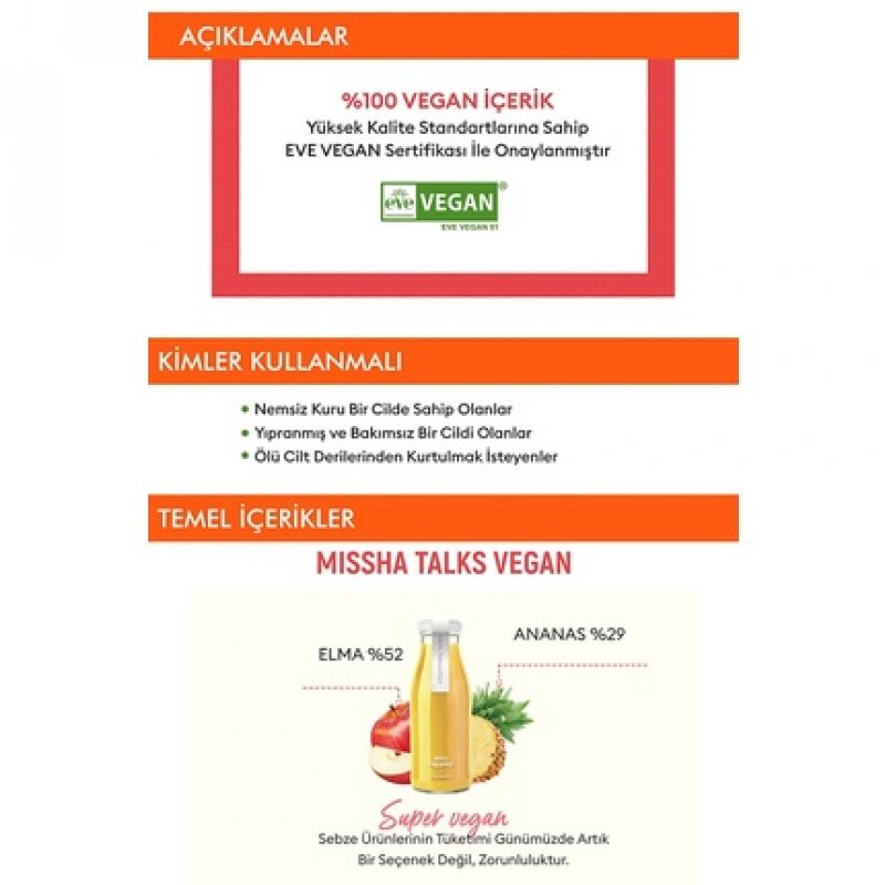 MISSHA Talks Vegan Squeeze Sheet Mask Skin Fitness Vegan Sheet Mask for Tired Skin