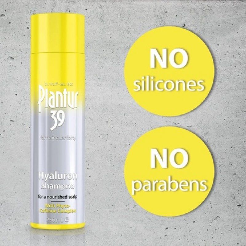Plantur 39 Hyaluron Shampoo 250ml Moisturizes Dry Scalp and Hair Caffeine Complex Prevents and Reduces Thinning Hair
