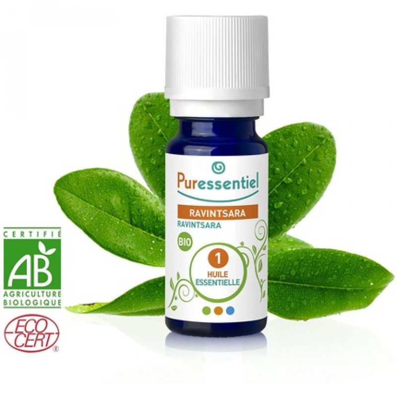 Puressentiel Ravintsara Organic Essential Oil 100% Pure and Natural HEBBD 10ml