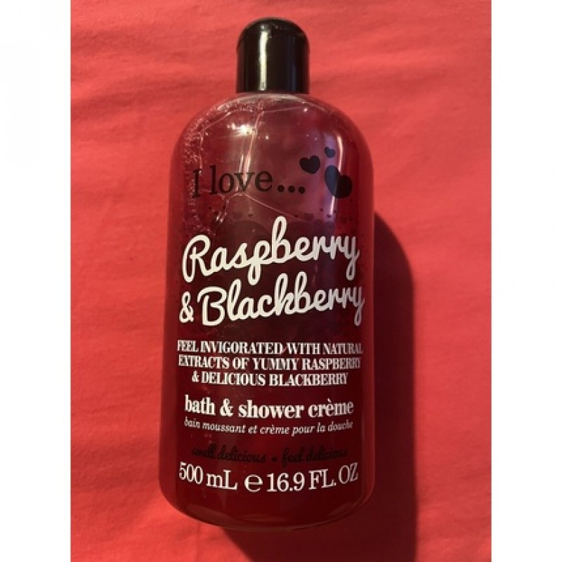 I Love Raspberry & Blackberry Bath & Shower Cream 16.9 Ounces Made in Ireland