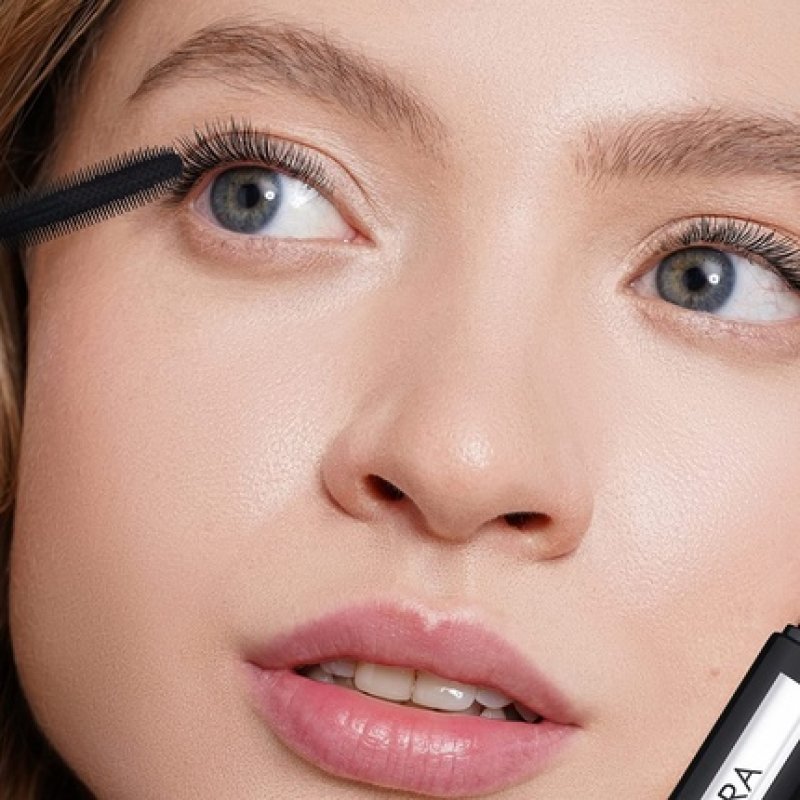 Lamel Mascara Natural and Organic Waterproof Voluminous Black Clear Formula 10ml - 3D