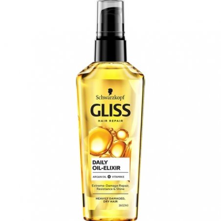Schwarzkopf Gliss Daily Oil Elixir for Daily Use with Argan Oil and Vitamin E 75ml