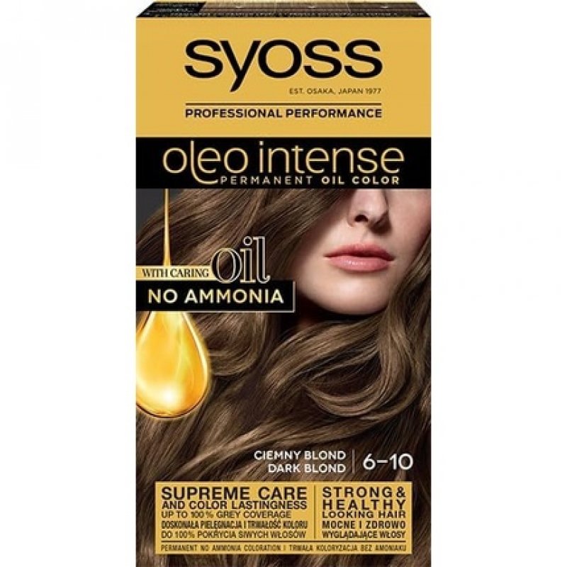 Syoss Oleo Intense Color Ammonia Free Hair Color 6-10 Dark Blond 50ml