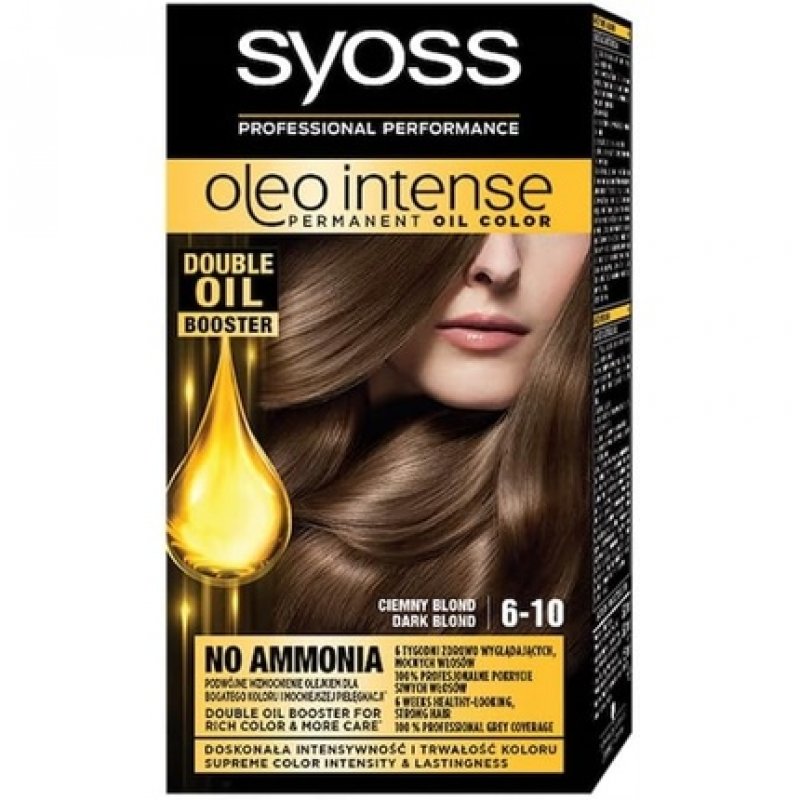 Syoss Oleo Intense Color Ammonia Free Hair Color 6-10 Dark Blond 50ml