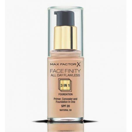 Max Factor Facefinity All Day Flawless 3 In 1 Bouteille Liquide 50 Natural