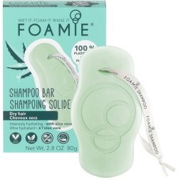 FOAMIE Aloe Shampoo Bar for Dry Hair - Plastic-Free pH-Balanced Soap-Free No Sulphates or Parabens - Made in the UK