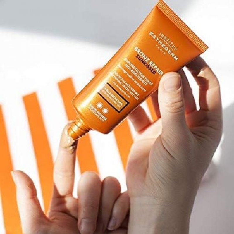 Institut Esthederm Bronz Repair Soin Schützer Teinté Anti-rides Fermeté Soleil Modéré 50ml