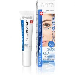 Eveline SOS Express Eye Cream Treatment Dermo Revital Reduce Dark Circles 15ml
