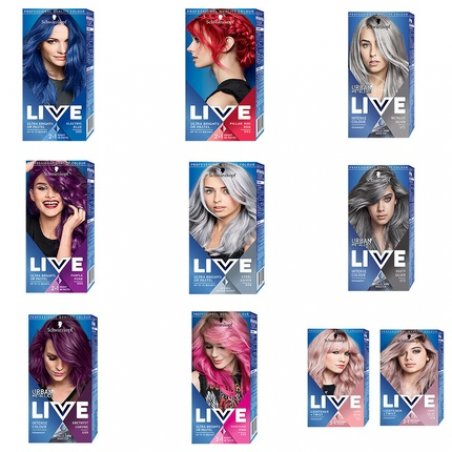 Schwarzkopf LIVE Urban Metallics Lift Permanent Hair Dye Color Cream Shades