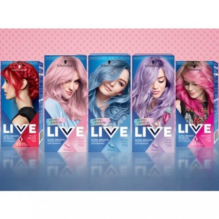 Schwarzkopf Live Ultra Pastels Semi-Permanent Hair Dye 9 Colors to Choose From