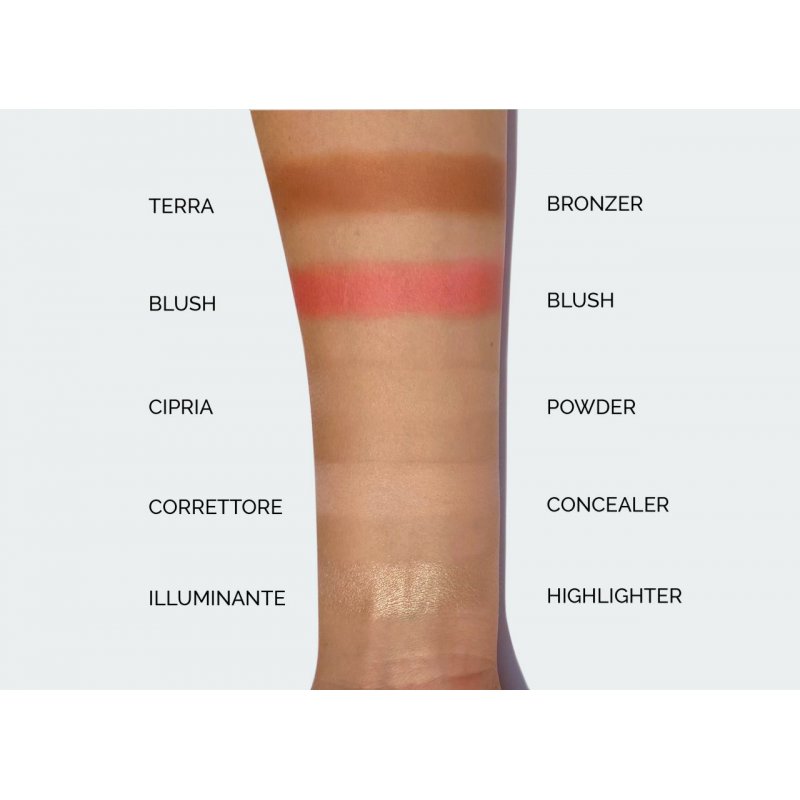 PUPA Milano Contouring Bronzer Palette Never Without - Face Highlighter Cream Concealer Contouring Bronzer and Blush