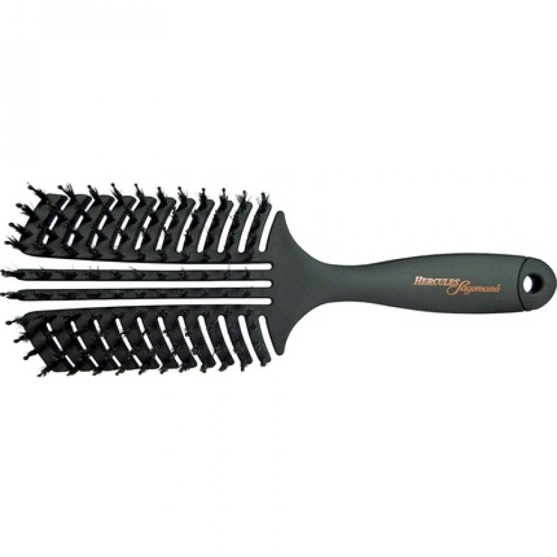 HERCULES SÄGEMANN 9145 Flexy Shape Hair Brush Flexible Gentle Natural Boar Bristle Nylon Pin Detangling Brush for Long
