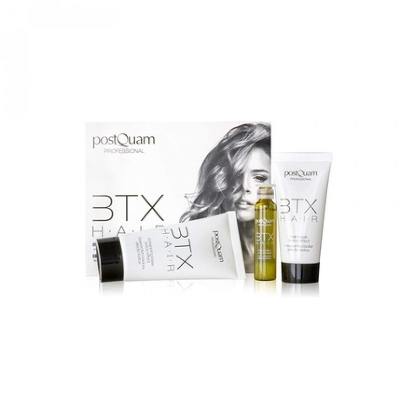Postquam Fiber BTX Hair Argan Oil, Collagen, and Keratin Treatment - Base, Hair Mask, and Concentrate