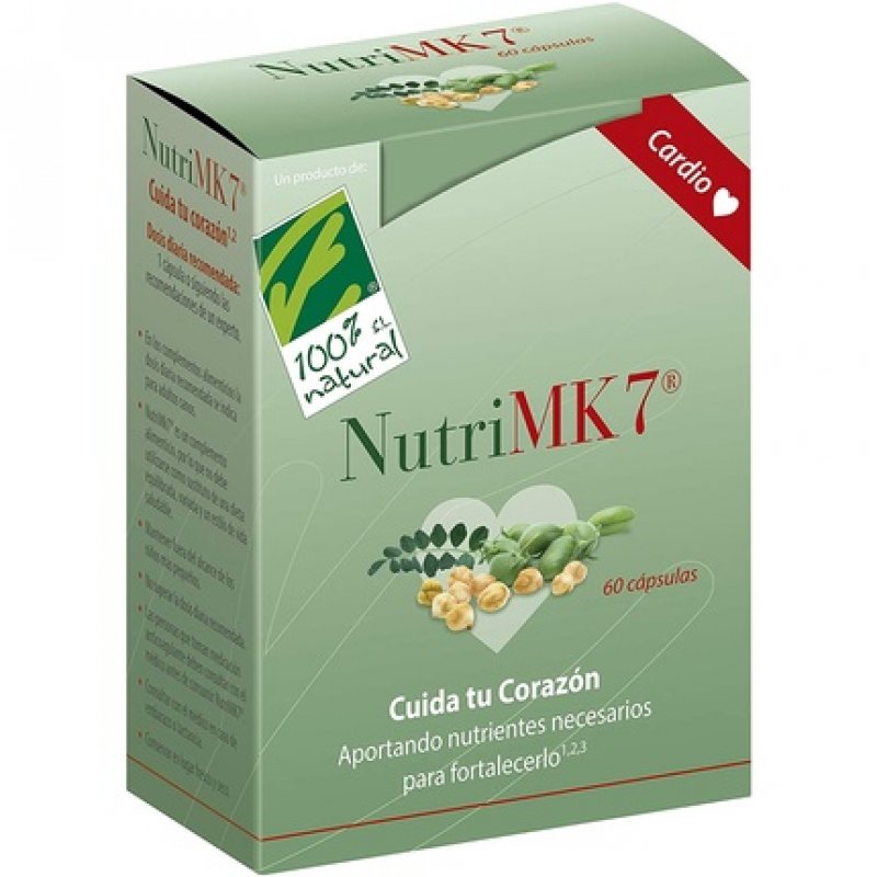100% Natural Nutrimk7 Cardio Vitamin K2 Blister 60 Capsules