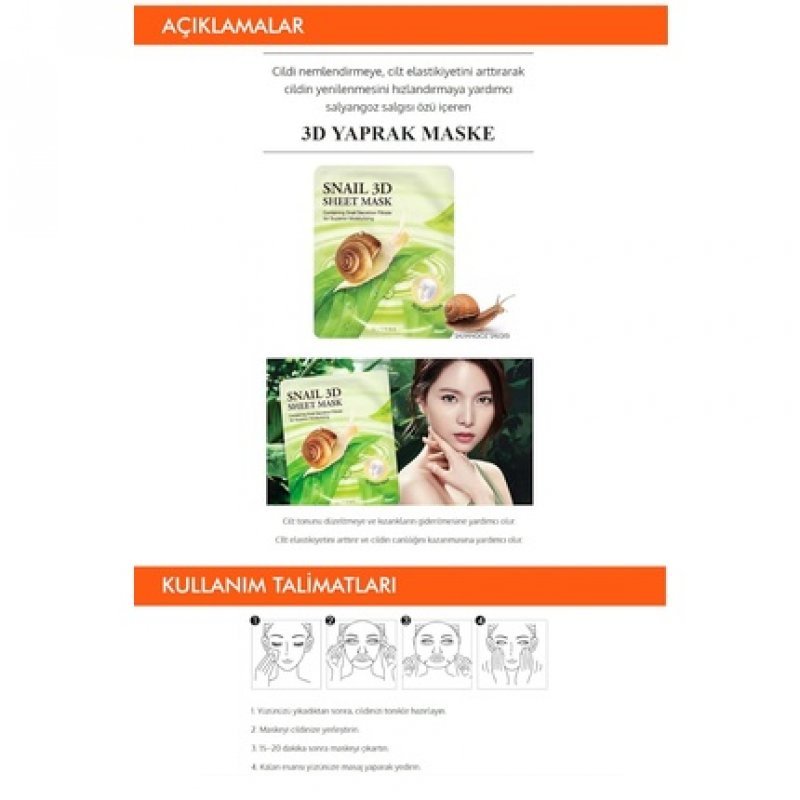 MISSHA Snail 3D Sheet Mask Anti Aging and Skin Soothing