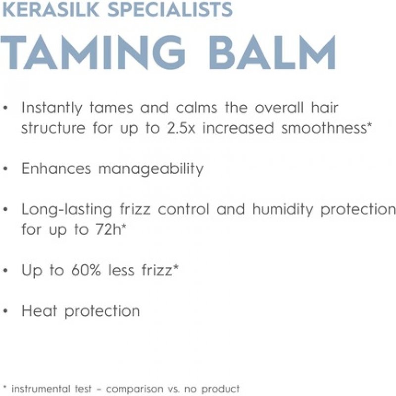 Kerasilk Taming Balm for Frizzy Hair Vegan Formula Heat Protection Serum 25ml