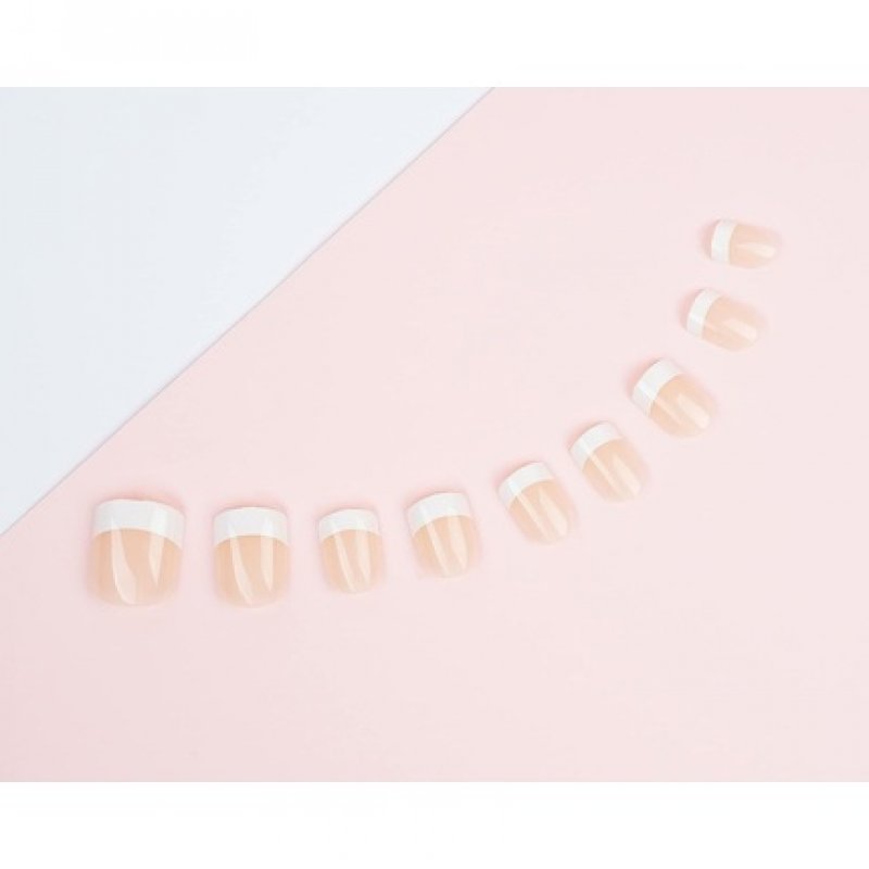 Invogue Acrylic Square Nails French Pink