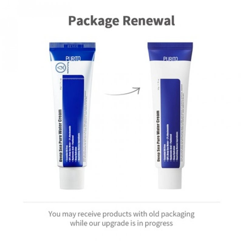 PURITO Essential Oil-Free Deep Sea Pure Water Cream 50g 1.7fl.oz - Moisturizing Face Cream