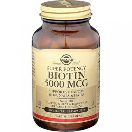 Solgar Biotin 5000mg Vegetable Capsules