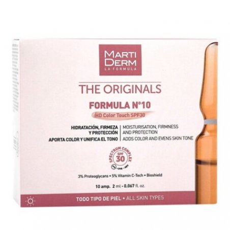 Martiderm Formula No10 HD Color Touch LSF30 10 Ampoules