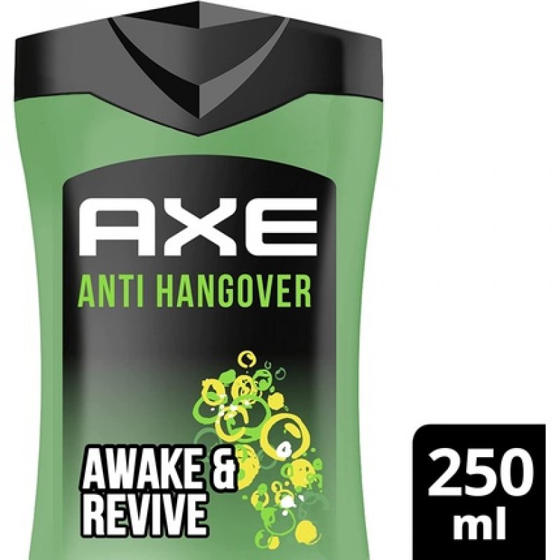 Axe 3-in-1 Shower Gel & Shampoo Anti-Hangover for Long-Lasting Freshness and Scent Dermatologically Tested 250ml