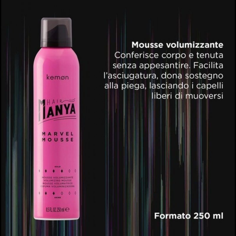 Kemon Hair Manya Marvel Mousse 250ml for Professional Hair Styling and Added Volume