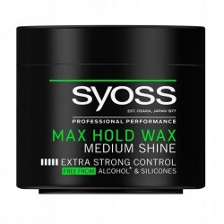 Max Hold Wax Hair Styling Medium Gloss 150ml