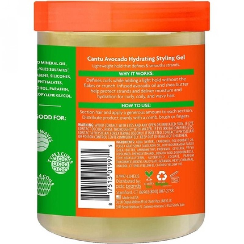 Cantu Avocado Hydrating Gel 18.5oz 524g