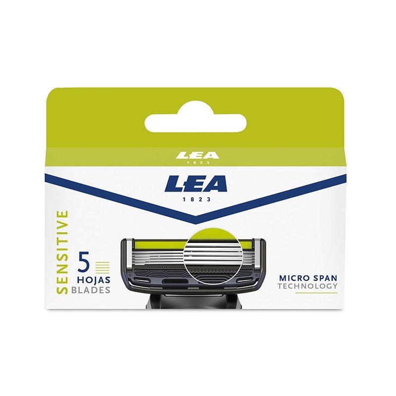Lea Sensitive Replacement Blades for Men's Razor 5 Blades - Pack of 4