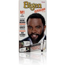 Bigen EZ Color for Men Permanent Hair and Beard Color M1 Jet Black