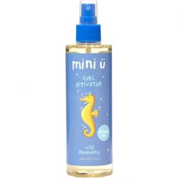 Mini U Wild Blueberry Hair Curl Activator for Kids 250ml Yellow - 98% Naturally Derived Ingredients Allergen Free -