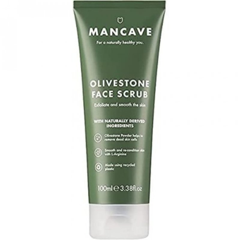 ManCave Olivestone Face Scrub for Men Exfoliates and Smoothes 100ml