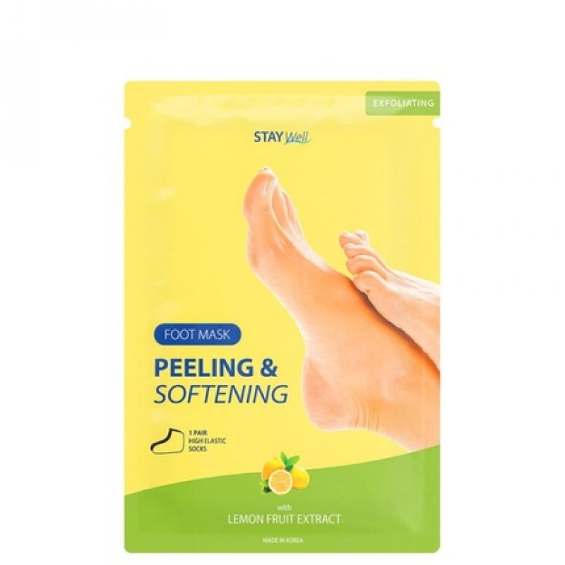 Exfoliating & Softening Foot Mask Lemon Stay Well Unisex Exfoliating Cloth Foot Mask