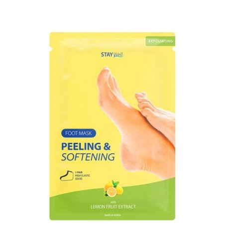 Exfoliating & Softening Foot Mask Lemon Stay Well Unisex Exfoliating Cloth Foot Mask
