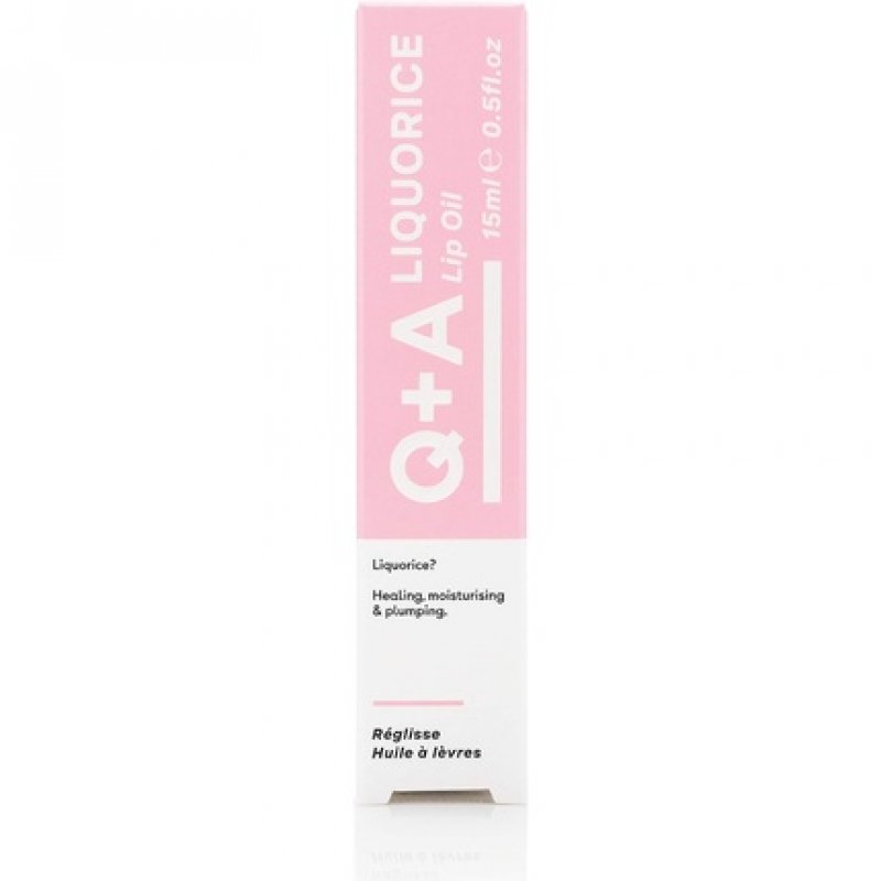 Q A Liquorice Lip Oil Hydrating Healing Plumping 15ml 0.5fl.oz