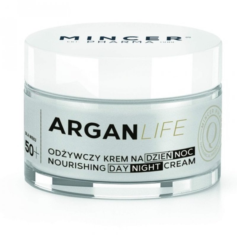 Mincer Pharma Argan Life 50 Nourishing Anti-Wrinkle Smoothing Cream for Day and Night for All Skin Types with Argan