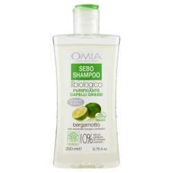Omia Therapy Sebo Eco Bio-Shampoo with Bergamot for Oily and Brittle Hair with Seborrheic Dermatitis 200ml