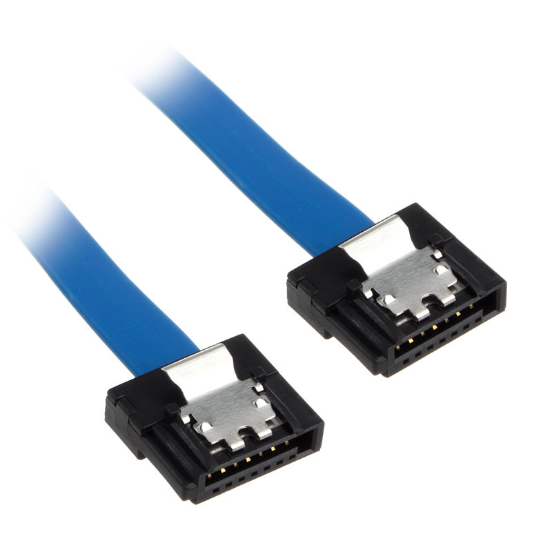 Akasa compatible Proslim SATA 3 Kabel 50cm gerade - blue