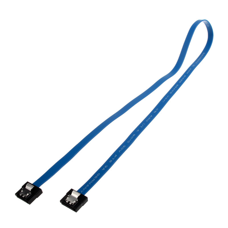 Akasa compatible Proslim SATA 3 Kabel 50cm gerade - blue