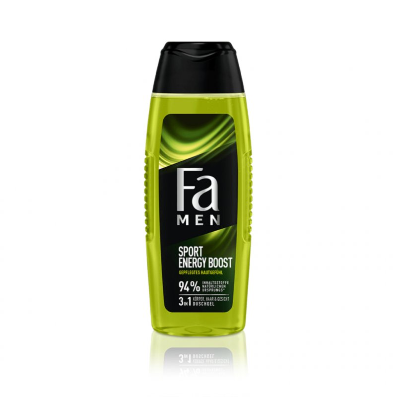 Fa Sport Energy Boost 250 ml Gel douche Hommes Corps et cheveux Guarana