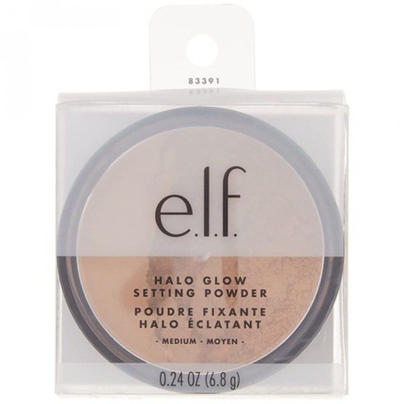 e.l.f Halo Glow Setting Powder Silky Weightless Blurring Powder for Soft Focus Effect Medium 6.8g