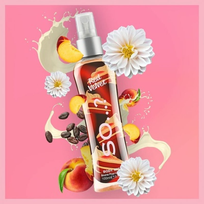 So...? Women's Red Velvet Body Mist Fragrance Spray 100ml