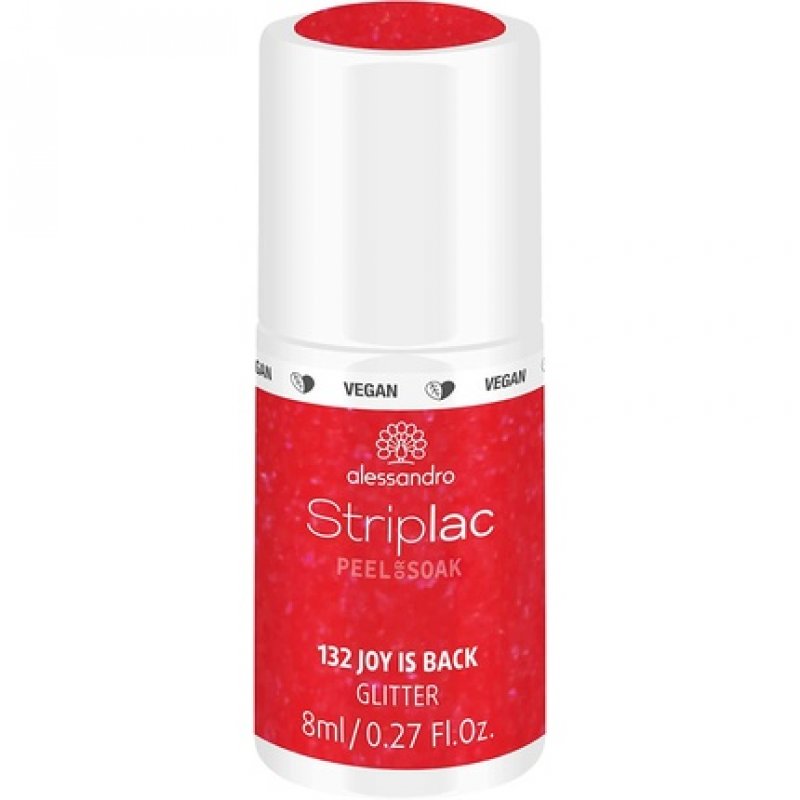 alessandro Striplac Peel or Soak Vegan Joy Is Back LED Nail Polish in Pink Red 8ml