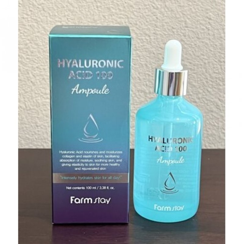 New Farm Stay Hyaluronic Acid 100 Ampoule Intense Skin Hydration Korean Skincare