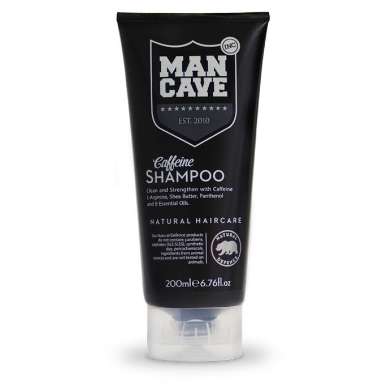 ManCave Caffeine Shampoo 200ml Cleanse and Strengthen with Naturally Derived Ingredients