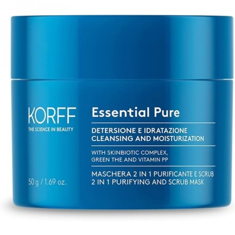 Korff Essential Pure 2 in 1 Purifying and Scrub Mask 50ml