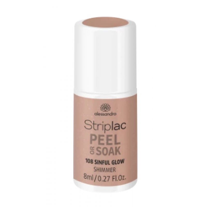 alessandro Striplac Peel or Soak Sinful Glow nail gel coat 8 ml Beige