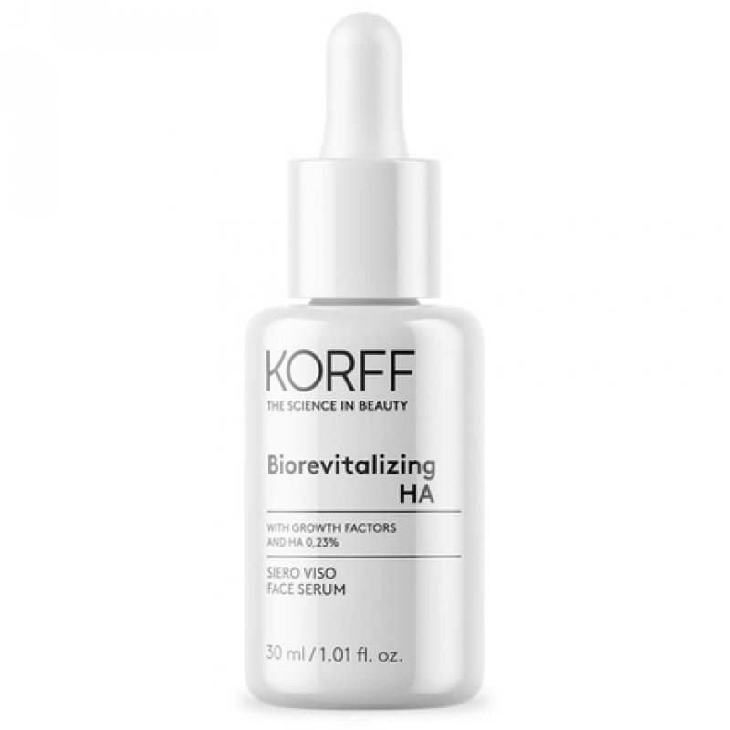 Korff Biorevitalizing HA Face Serum Renewing and Restorative Treatment Moisturizing Skin Bright and Compact Formula