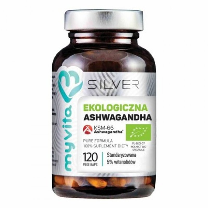 Bio Ashwagandha 200mg KSM-66 Silver Myvita Poland